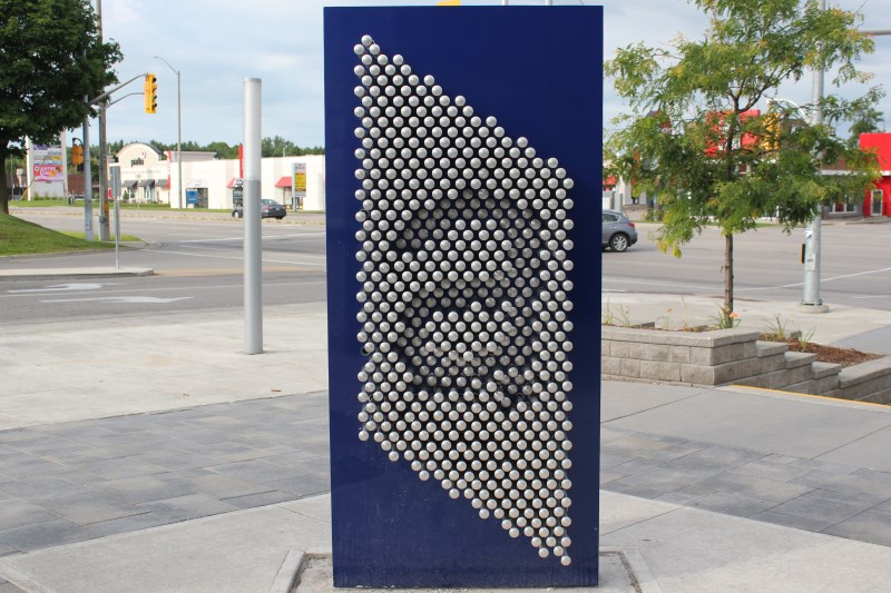 Cambridge Centre terminal public artwork Pin Art