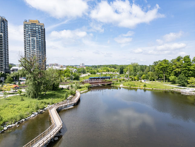 ION Waterloo Park drone shot